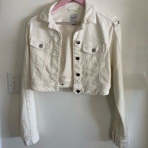 GUESS White Cropped Denim Jacket